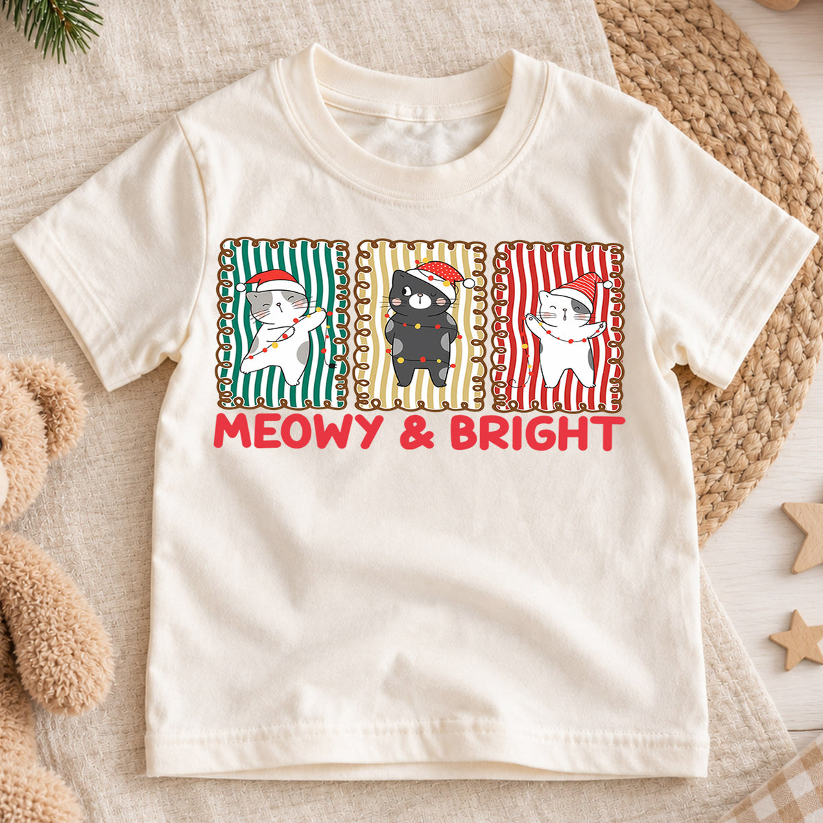 Merry Christmas Kids Shirt, Santa Reindeer Snowman Tee, Cute Holiday T Shirt for Children, Festive Xmas Outfit and Gift for Little Kids (138 ký tự) — product view 1