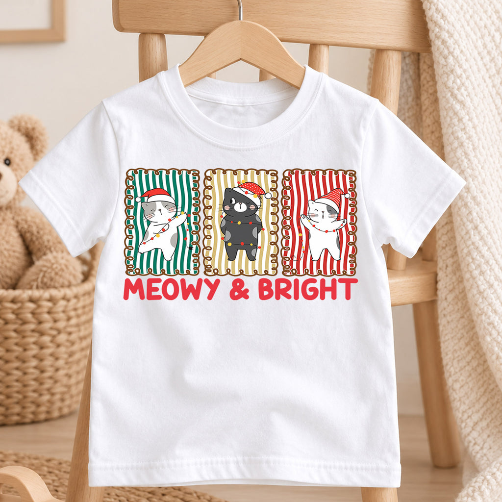 Merry Christmas Kids Shirt, Santa Reindeer Snowman Tee, Cute Holiday T Shirt for Children, Festive Xmas Outfit and Gift for Little Kids (138 ký tự) — product view 4