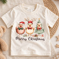 Merry Christmas Chicken Kids Shirt, Cute Holiday Chicken Tee, Farm Animal Christmas Outfit for Boys Girls, Funny Chicken Lover Gift — product view 1