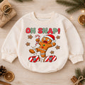 Skateboard Christmas Baby Romper, Oh Snap Gingerbread Holiday Outfit, Funny Toddler Romper, Cute Baby Christmas Gift — product view 1