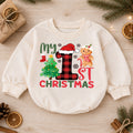 My 1st Christmas Baby Romper, First Christmas Gingerbread Tree Holiday Outfit, 1st Xmas Toddler Romper, Cute Gift — product view 1