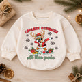Coolest Reindeer Christmas Romper, North Pole Reindeer Baby Romper, Funny Toddler Holiday Romper, Christmas Outfit Gift — product view 1