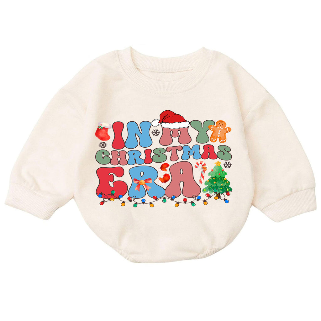 In My Christmas Era Romper, Retro Christmas Baby Romper, Toddler Holiday Romper, Cute Festive Christmas Outfit Gift — product view 7