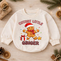 Cutest Little Ginger Baby Romper, Gingerbread Christmas Toddler Outfit, Cute Holiday Romper, 1st Birthday Christmas Gift — product view 1