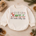Silly Goose Christmas Baby Romper, Oh Santa Silly List Holiday Romper, Funny Goose Toddler 1st Birthday Xmas Outfit, Christmas Gift — product view 1