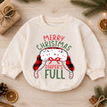 Merry Christmas Diapers Full Baby Romper, Funny Baby 1st Birthday Christmas Outfit, Holiday Diaper Humor Romper, Cute Toddler Xmas Gift — product view 1