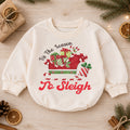 Christmas Sleigh Baby Romper, Tis the Season to Sleigh Holiday Outfit, Cute Toddler Romper, Festive Baby Christmas Gift — product view 1