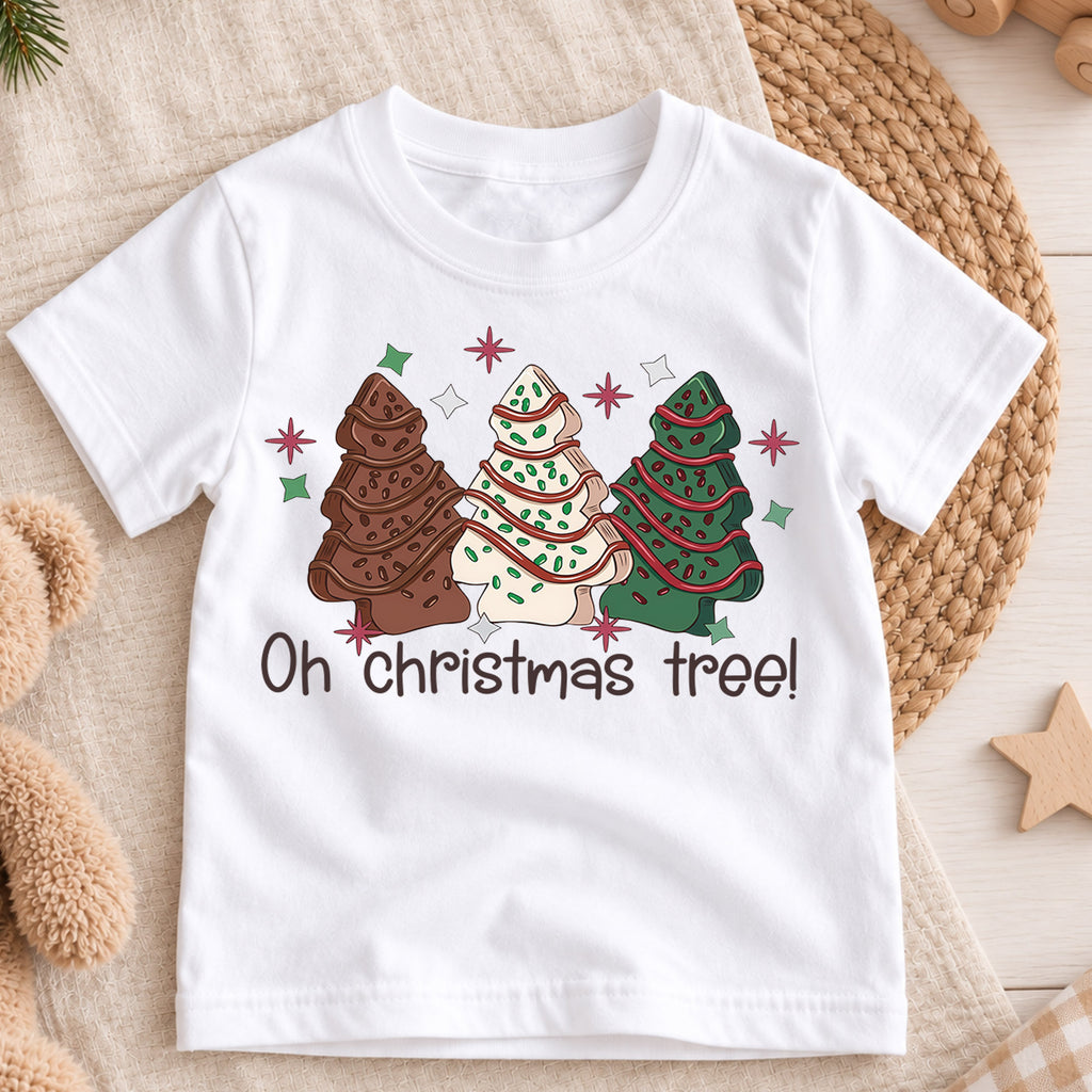 Christmas Tree Kids Shirt, Oh Christmas Tree T-Shirt, Cute Holiday Tee, Festive Christmas Outfit, Family Matching Shirt, Winter Gift — product view 3
