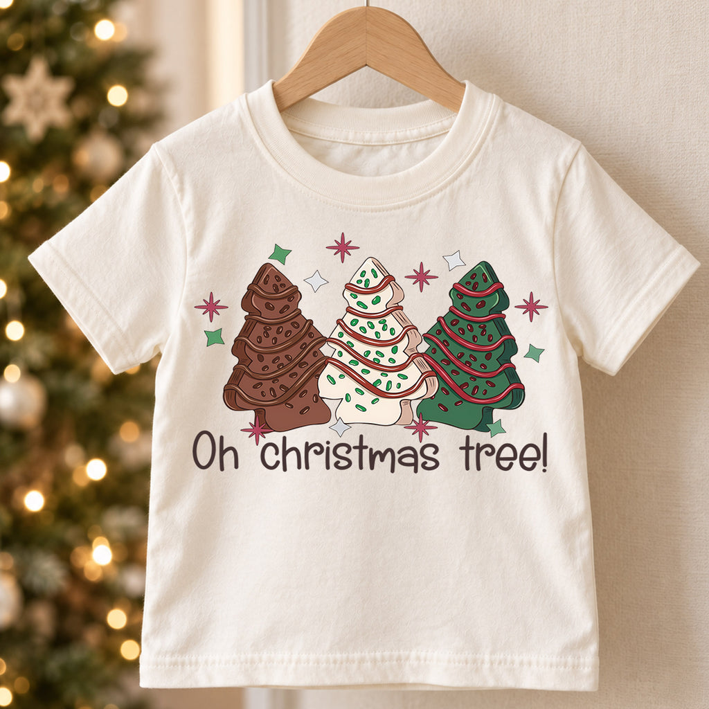 Christmas Tree Kids Shirt, Oh Christmas Tree T-Shirt, Cute Holiday Tee, Festive Christmas Outfit, Family Matching Shirt, Winter Gift — product view 5