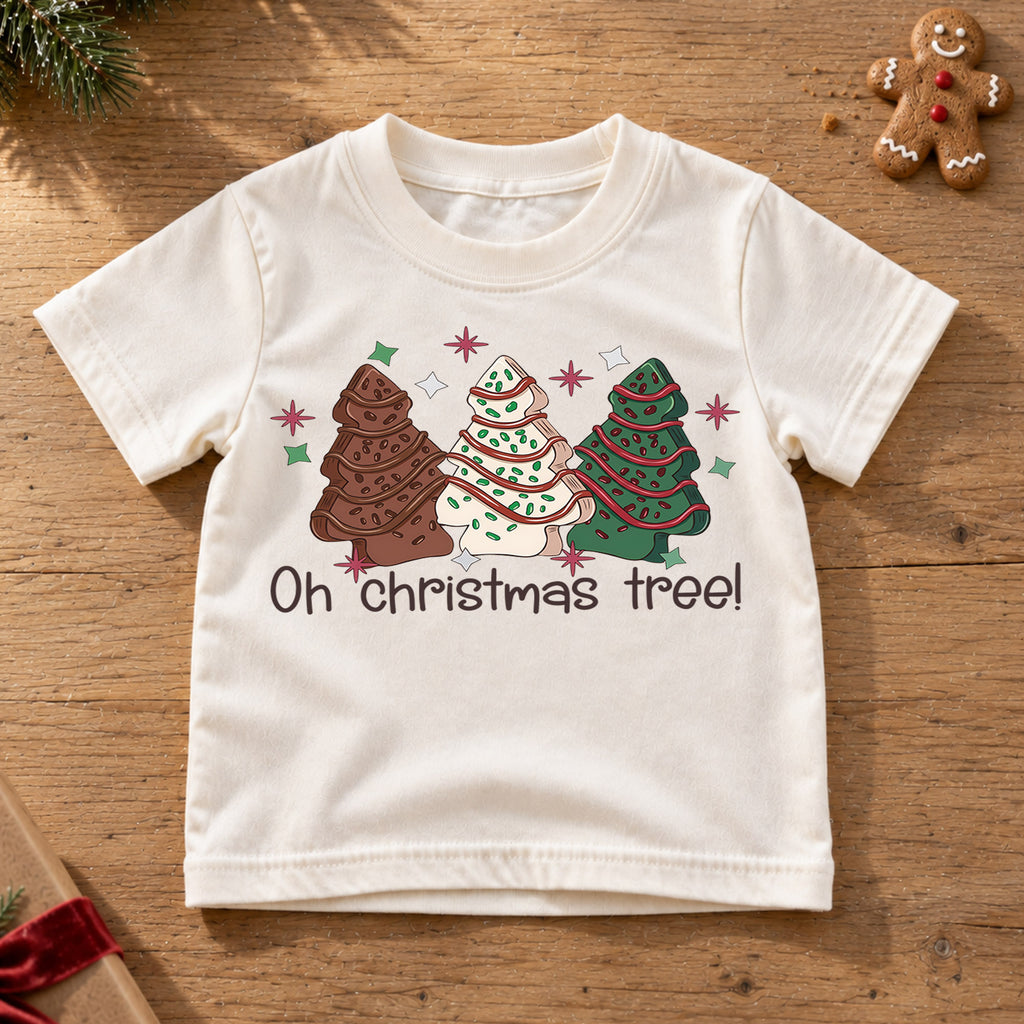 Christmas Tree Kids Shirt, Oh Christmas Tree T-Shirt, Cute Holiday Tee, Festive Christmas Outfit, Family Matching Shirt, Winter Gift — product view 6