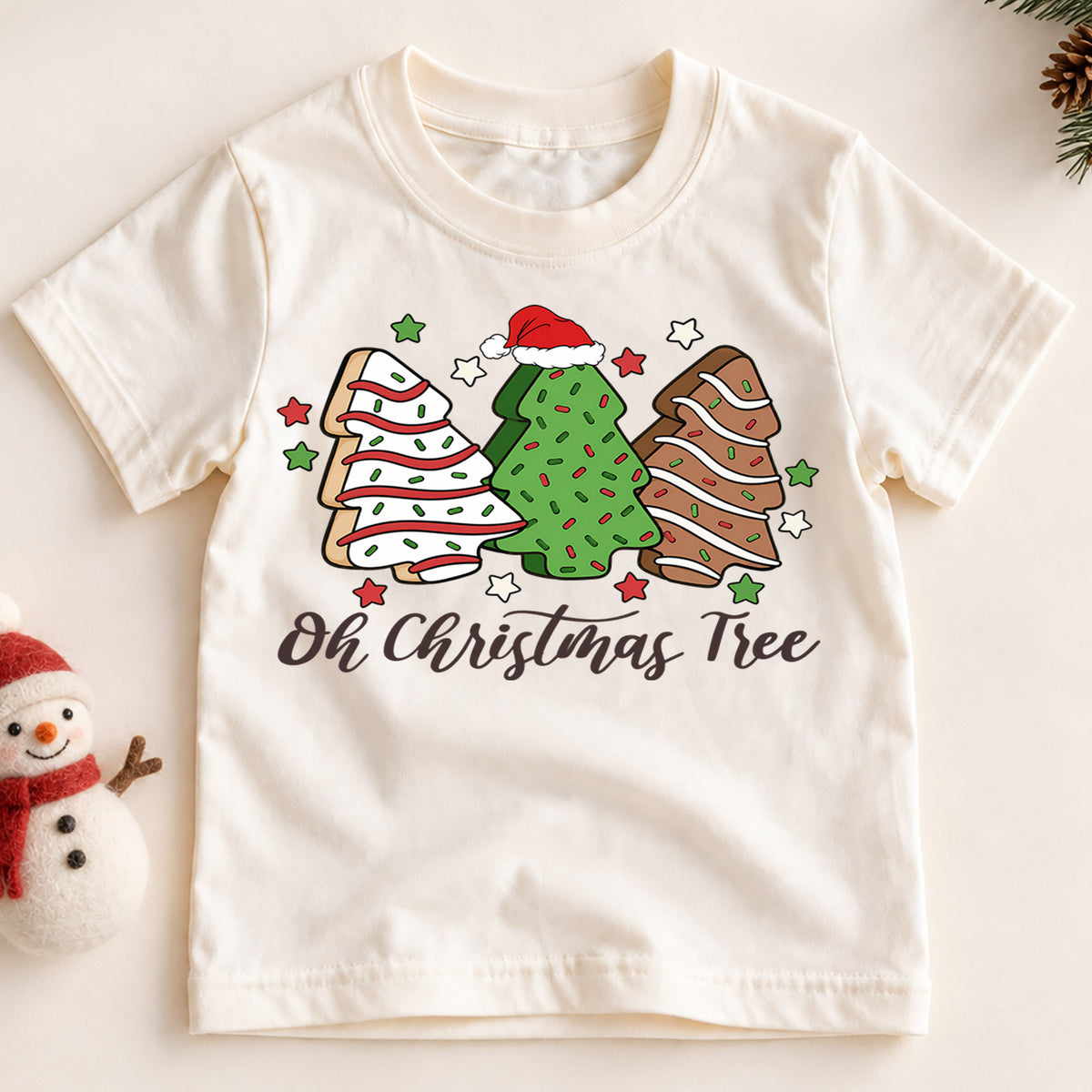 Oh Christmas Tree Kids Shirt, Christmas Tree T-Shirt, Festive Holiday Tee, Cute Christmas Outfit, Family Matching Holiday Shirt, Kids Gift — product view 2