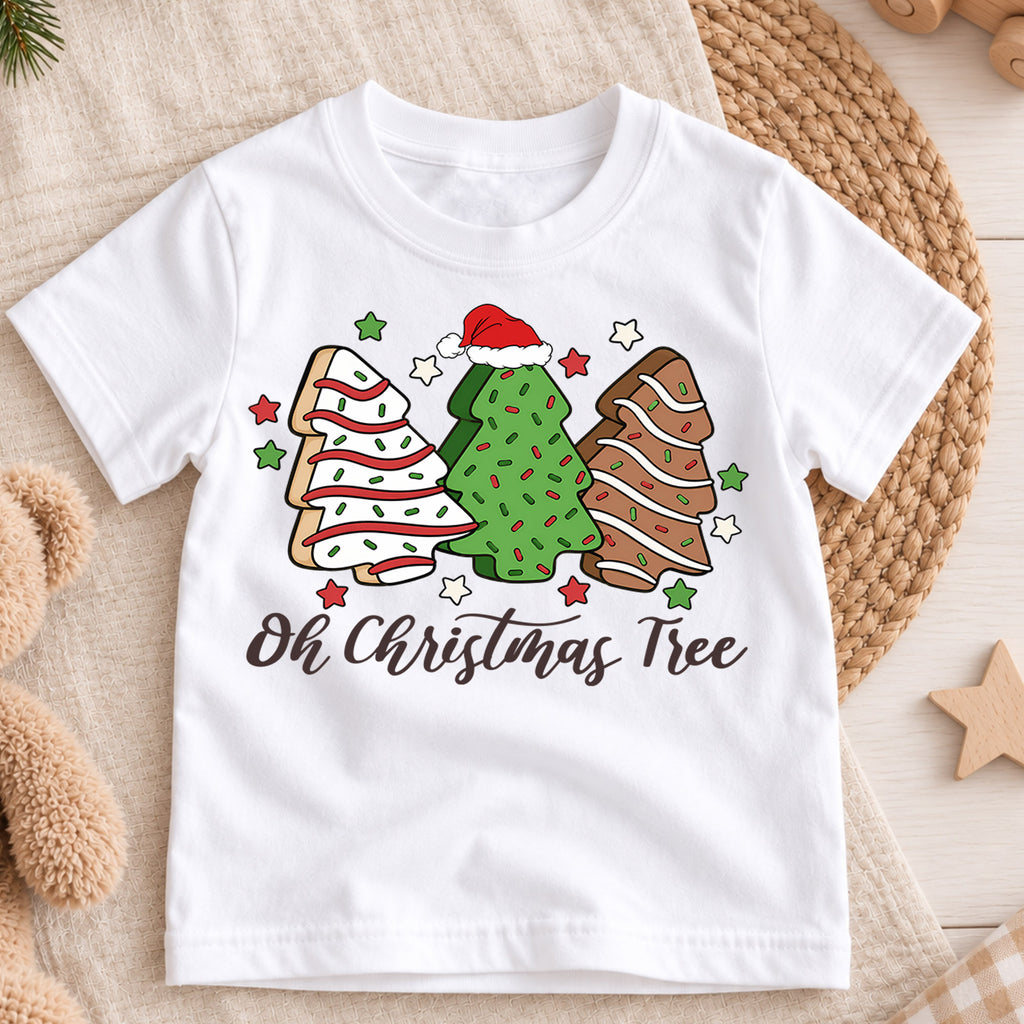 Oh Christmas Tree Kids Shirt, Christmas Tree T-Shirt, Festive Holiday Tee, Cute Christmas Outfit, Family Matching Holiday Shirt, Kids Gift — product view 3