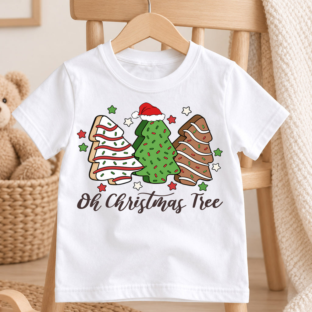 Oh Christmas Tree Kids Shirt, Christmas Tree T-Shirt, Festive Holiday Tee, Cute Christmas Outfit, Family Matching Holiday Shirt, Kids Gift — product view 4