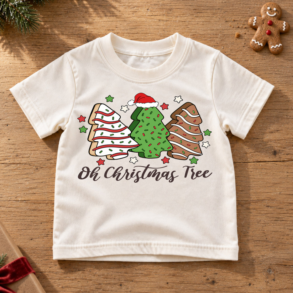 Oh Christmas Tree Kids Shirt, Christmas Tree T-Shirt, Festive Holiday Tee, Cute Christmas Outfit, Family Matching Holiday Shirt, Kids Gift — product view 6