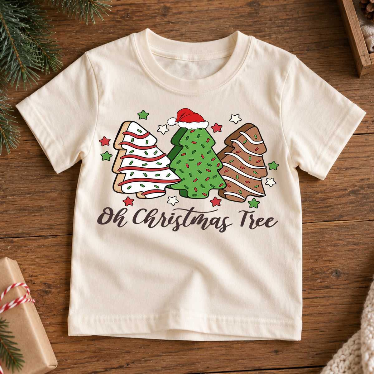 Oh Christmas Tree Kids Shirt, Christmas Tree T-Shirt, Festive Holiday Tee, Cute Christmas Outfit, Family Matching Holiday Shirt, Kids Gift — product view 7