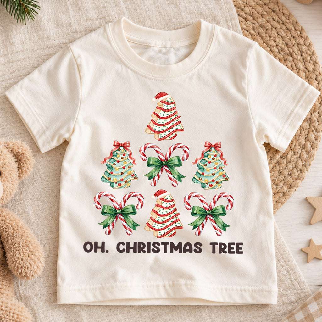 Oh Christmas Tree Kids T-Shirt, Christmas Tree Holiday Shirt, Cute Festive Tee, Kids Christmas Outfit, Family Matching Holiday Shirt, Gift — product view 1