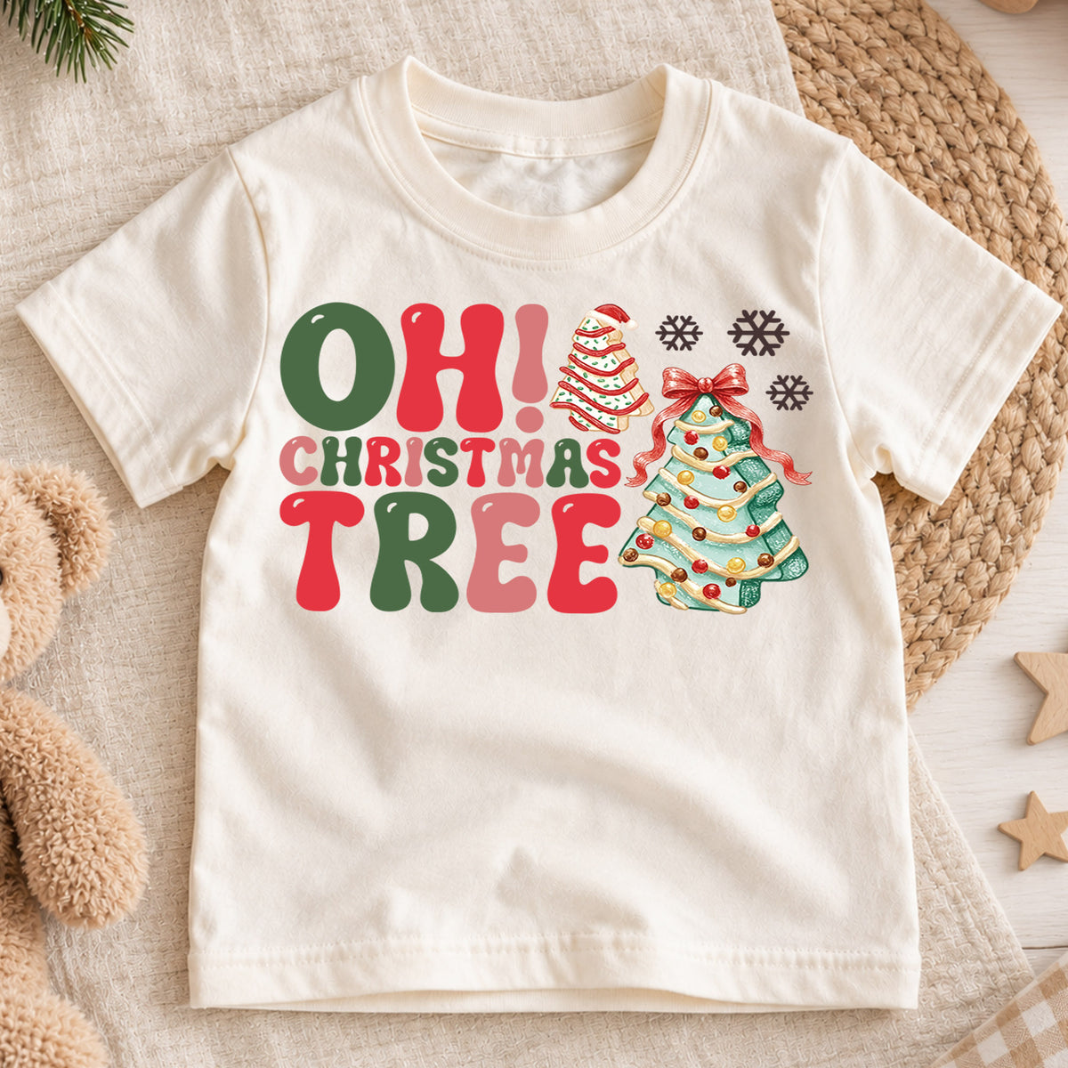 Oh Christmas Tree Kids Shirt, Christmas Tree T-Shirt, Festive Holiday Tee, Cute Christmas Outfit, Unisex Kids Christmas Gift, Family Shirt — product view 1