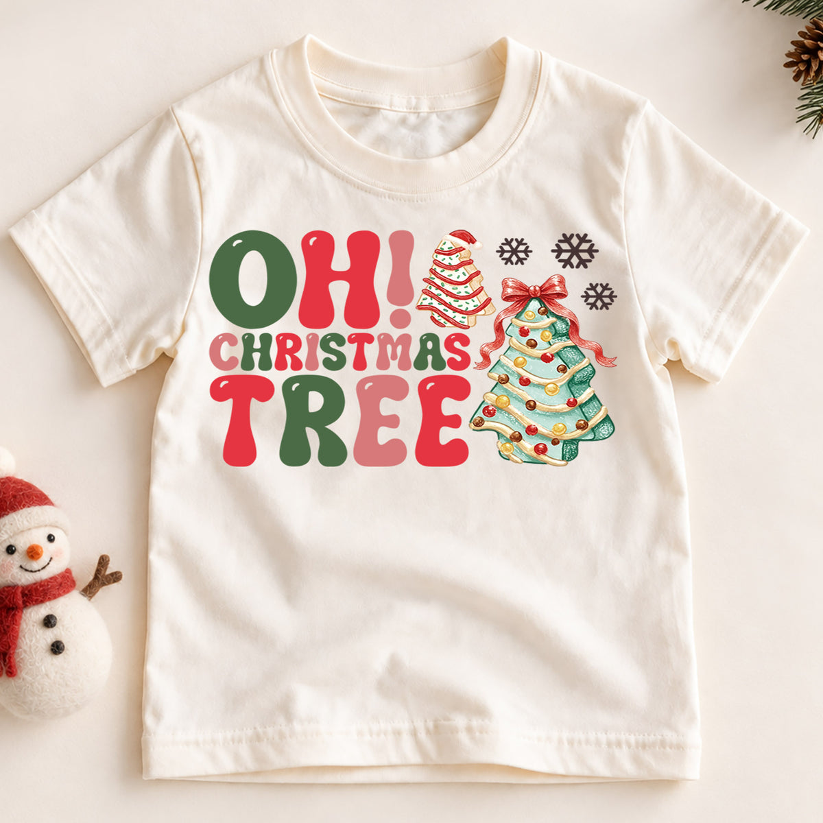 Oh Christmas Tree Kids Shirt, Christmas Tree T-Shirt, Festive Holiday Tee, Cute Christmas Outfit, Unisex Kids Christmas Gift, Family Shirt — product view 2