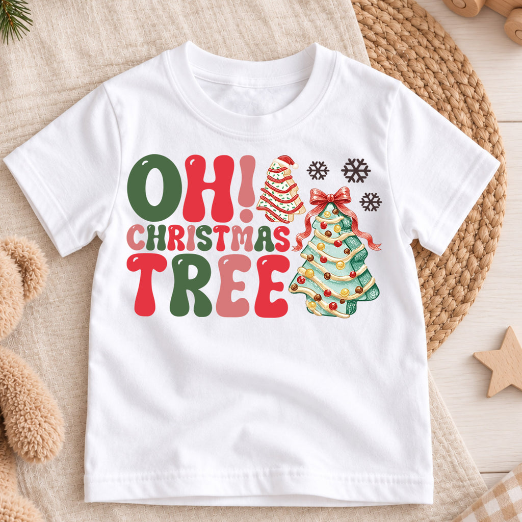 Oh Christmas Tree Kids Shirt, Christmas Tree T-Shirt, Festive Holiday Tee, Cute Christmas Outfit, Unisex Kids Christmas Gift, Family Shirt — product view 3