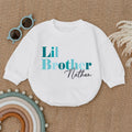 Personalized Little Brother Newborn Romper, Lil Bro Outfit — product view 1