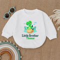 Personalized Little Brother Newborn Baby Romper — product view 1