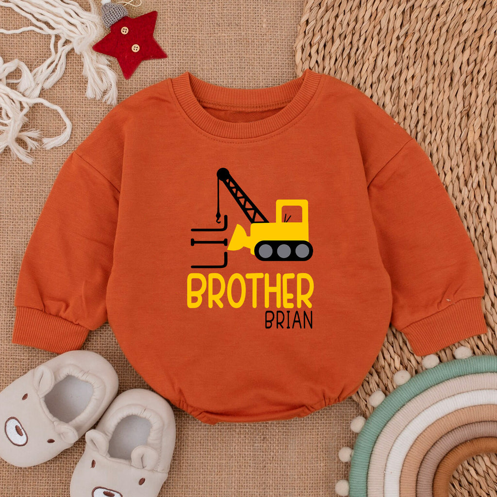 Personalized Little Brother Romper, Little Brother Outfit — product view 4