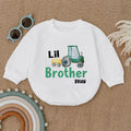 Personalized Little Brother Baby Romper, Newborn Outfit — product view 1