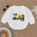 Personalized Little Brother Romper, Newborn Baby Outfit — product view 1